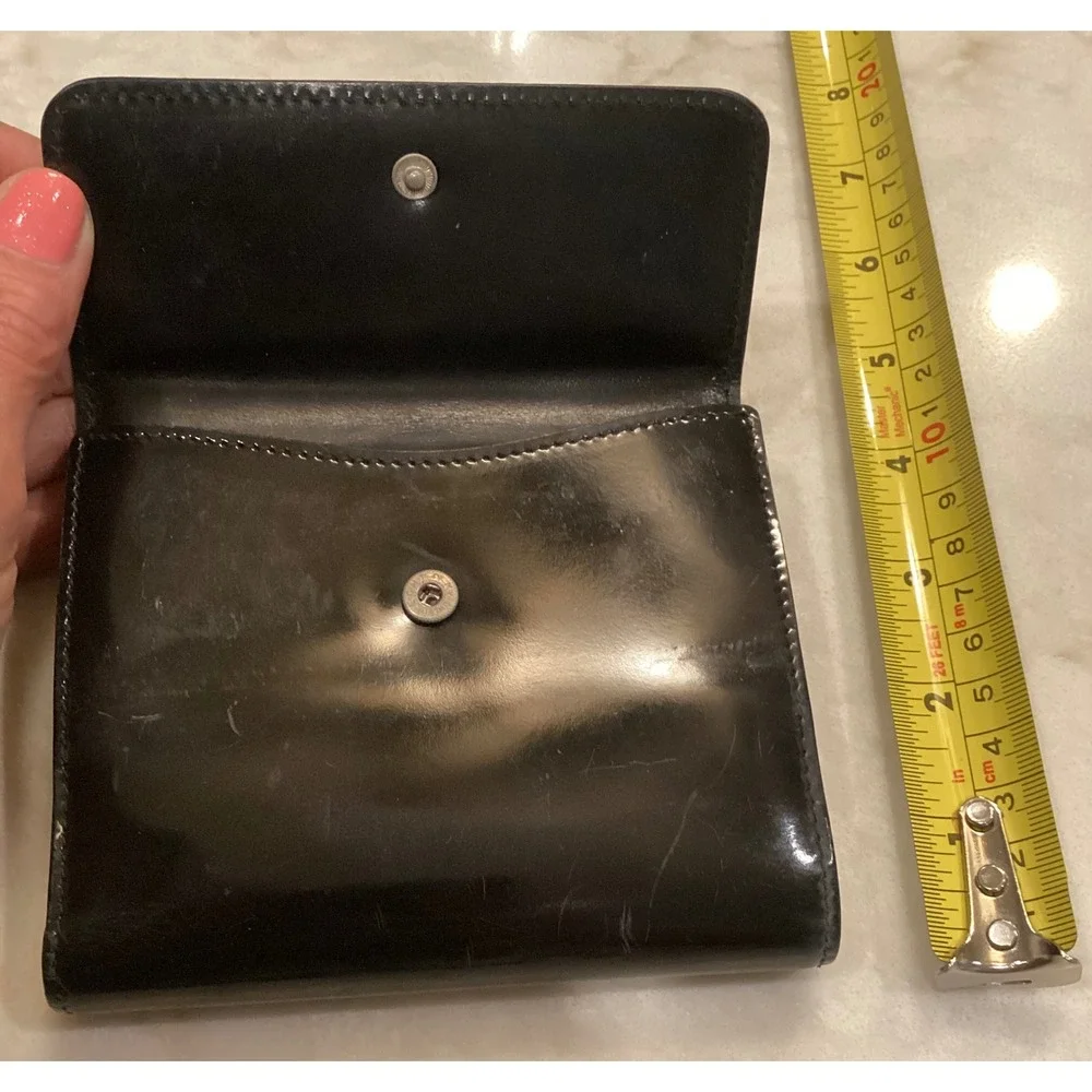 Gucci Black Leather Wallet‎ Coin Purse Card Holder Small